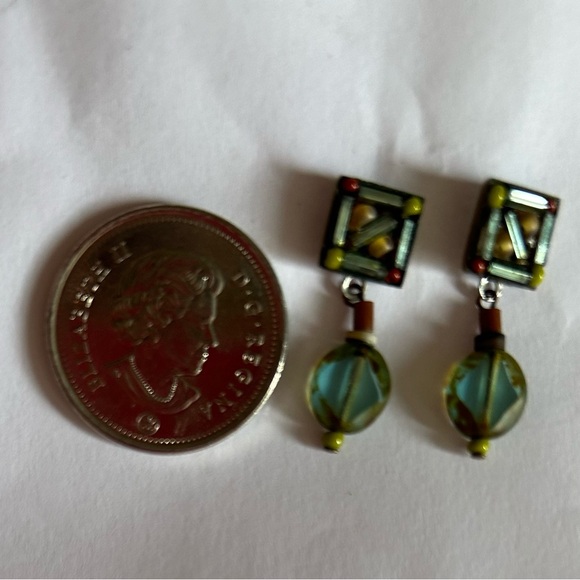 Ayala Bar Pretty Glass and Beaded Multicoloured Earrings. - Picture 1 of 2